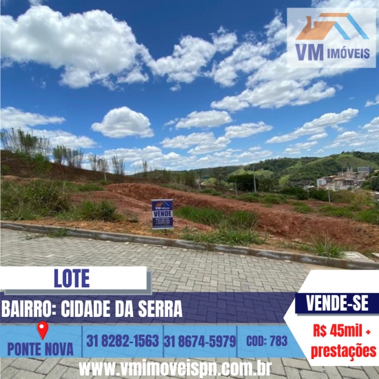 LOTE NO CIDADE DA SERRA